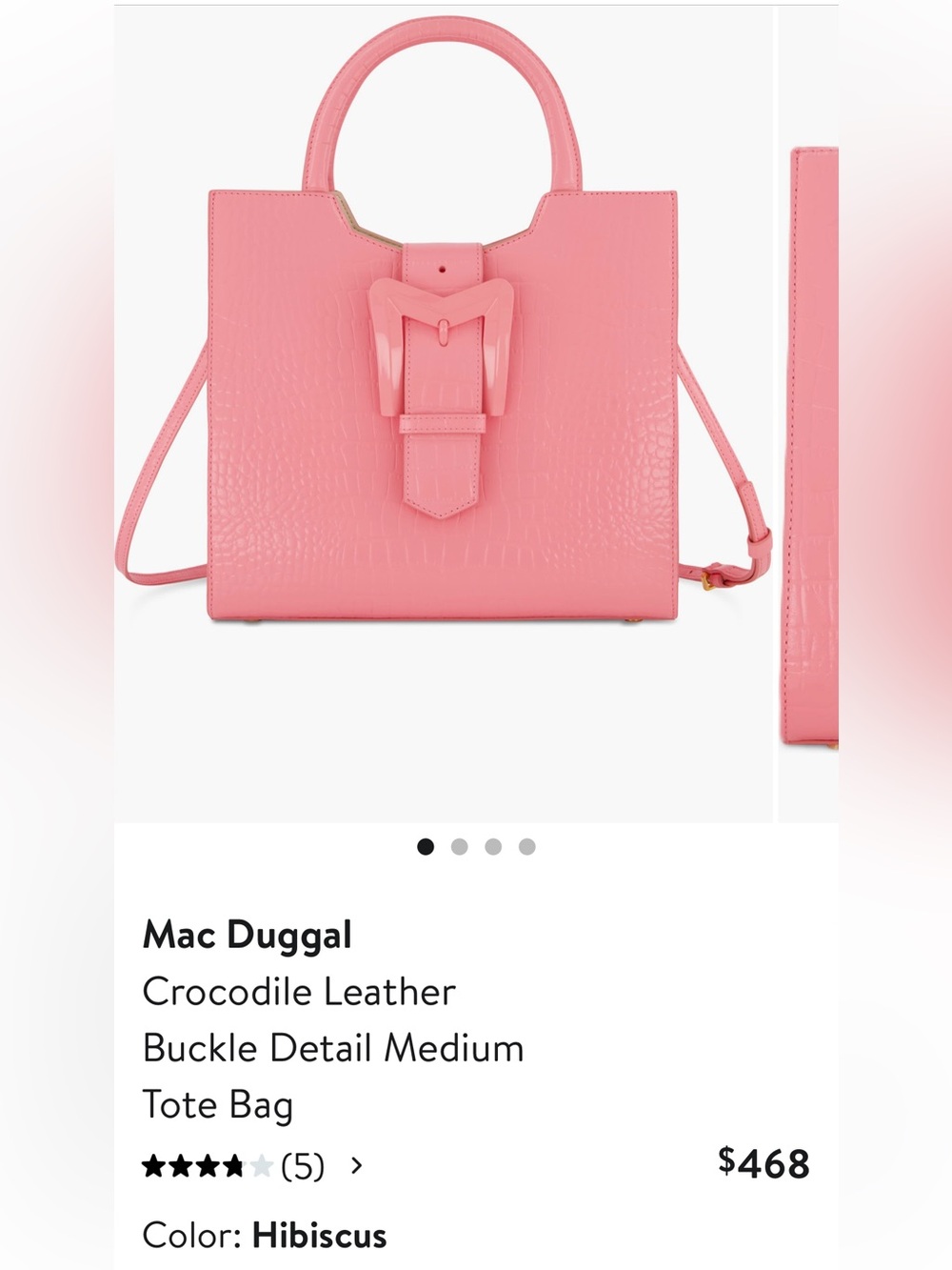 🌷 Mac Duggal crocodile Leather tote bag